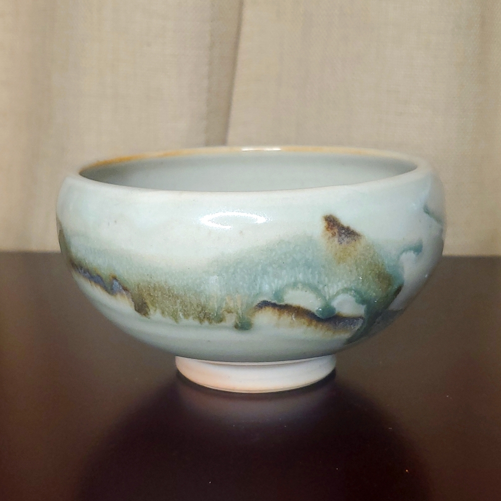 Pottery Bowl Arizona Western Earth Tone Glazed Trinket Dish Artist Signed Wenz
